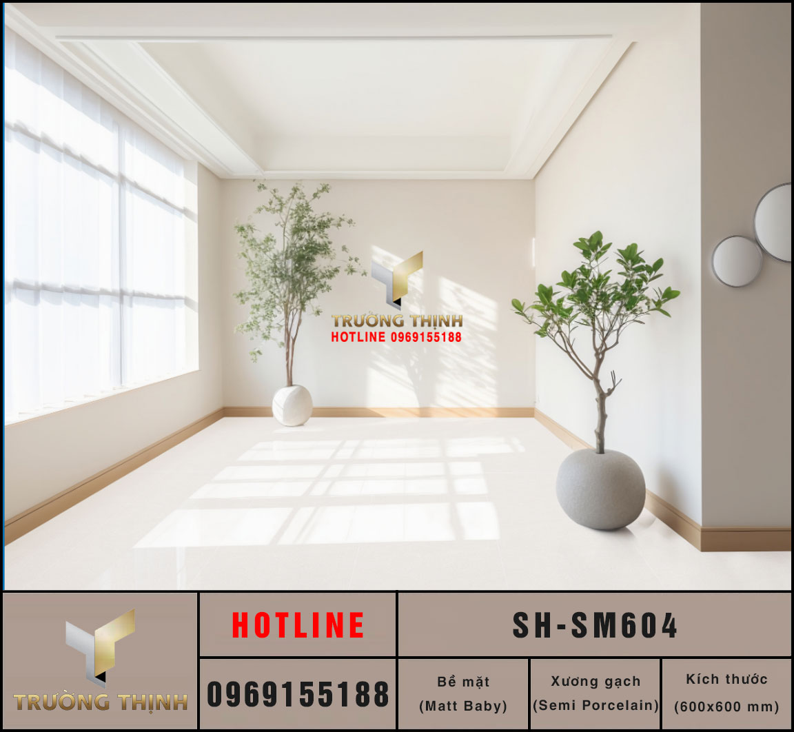 Gạch giả xi măng 600x600 Viglacera Sông Hồng SH-SM604 giá tốt