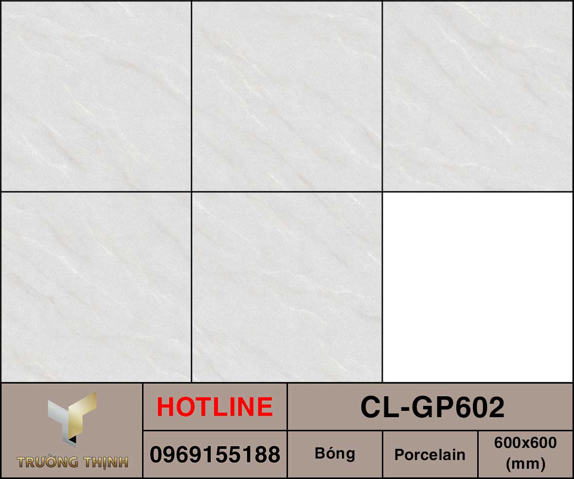 Ảnh mẫu gạch lát nền 600x600 Viglacera Cửu Long CL-GP602