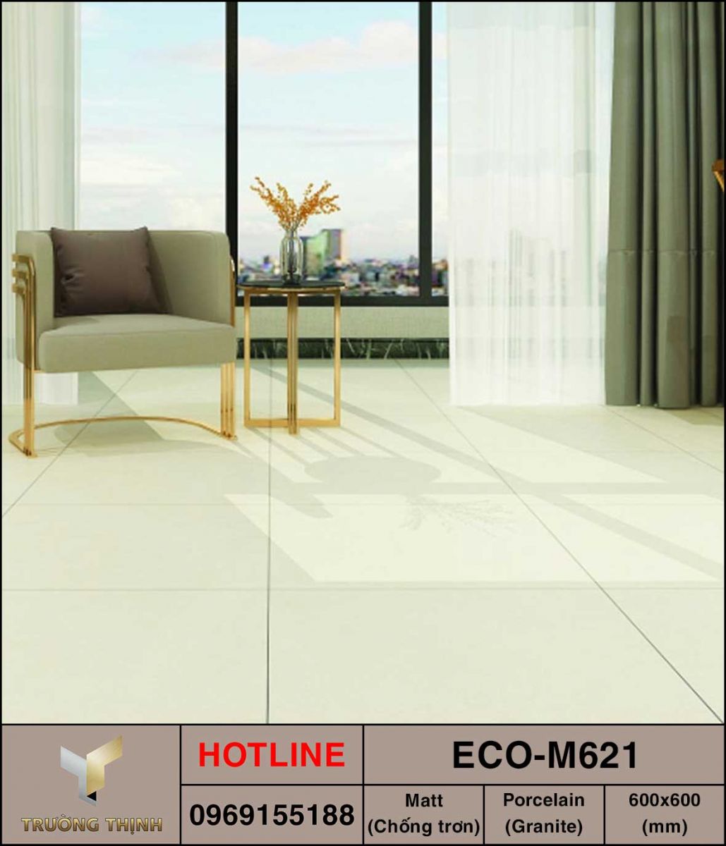Ảnh mẫu 3D gạch lát nền 600x600 Viglacera ECO-M621