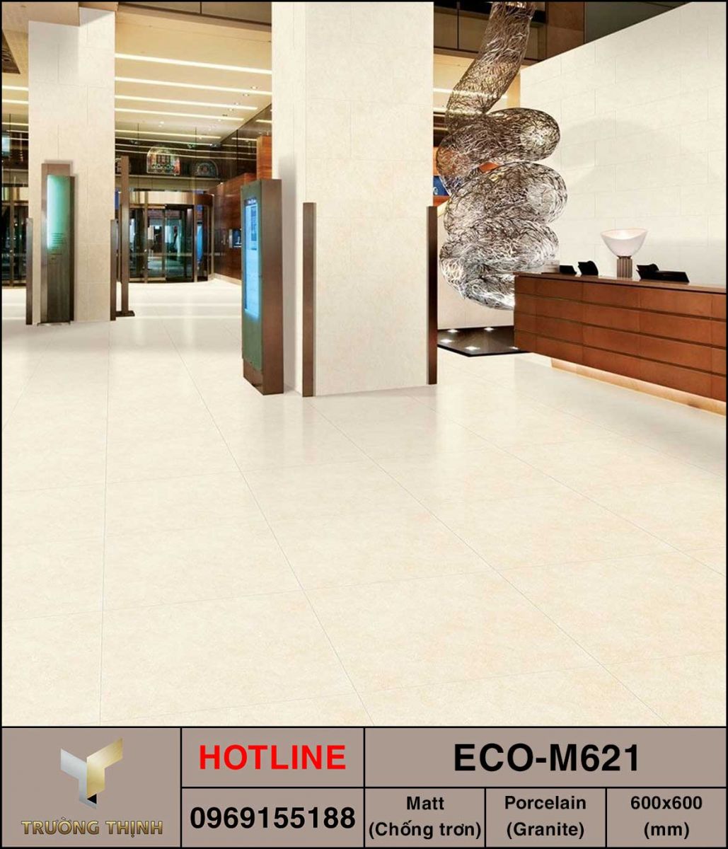 Ảnh mẫu 3D gạch lát nền 600x600 Viglacera ECO-M621