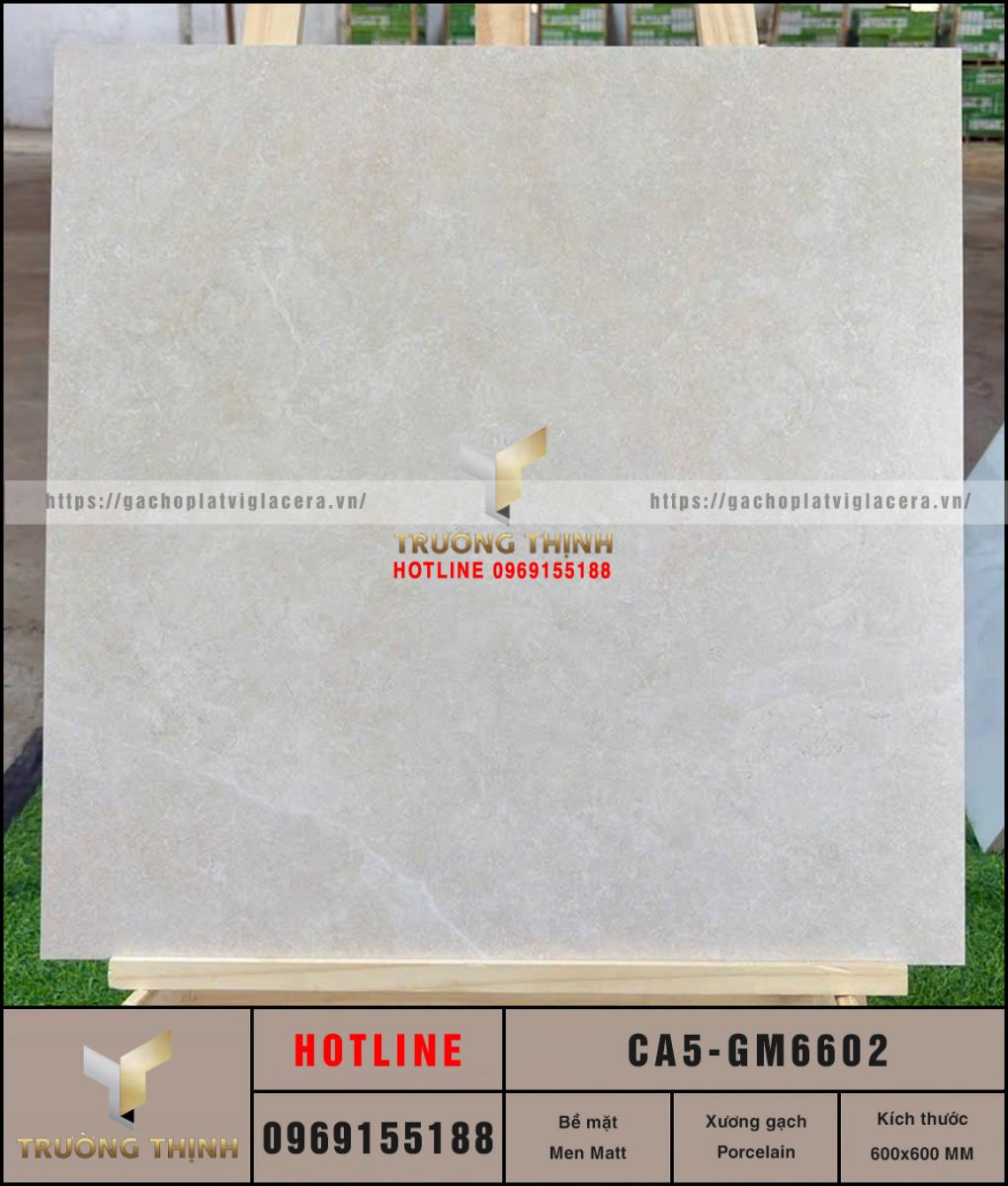 Gạch Granite Vân Đá Màu Kem 600x600 Viglacera CA5-GM6602 Giá Tốt