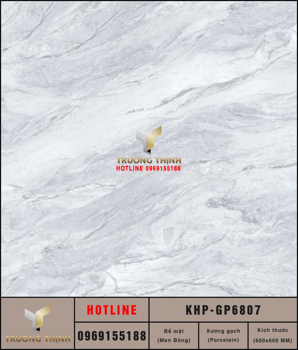 Gạch granite xương đá 600x600 Viglacera KHP-GP6807 vân đá