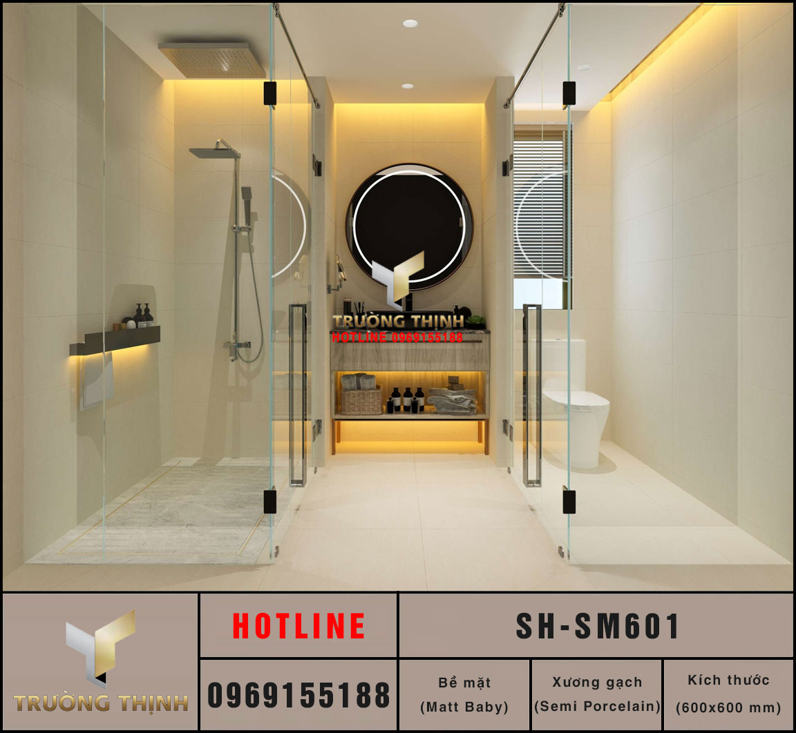 Gạch lát nền 600x600 Viglacera Sông Hồng SH-SM601 cao cấp