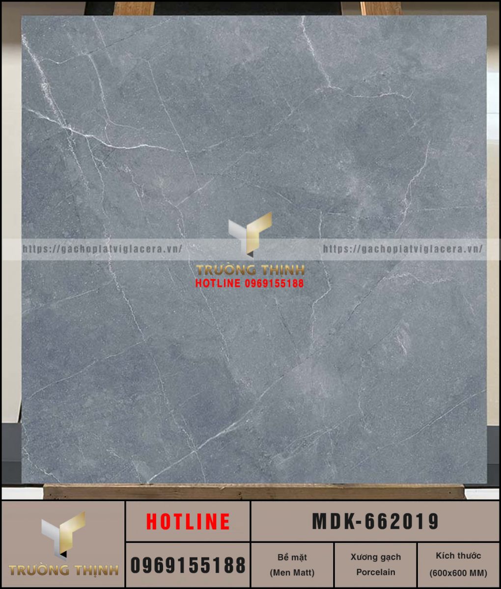 Gạch lát nền granite men Matt vân đá 600x600 Viglacera MDK-662019: Sự kết hợp hoàn hảo giữa thẩm mỹ và chất lượng