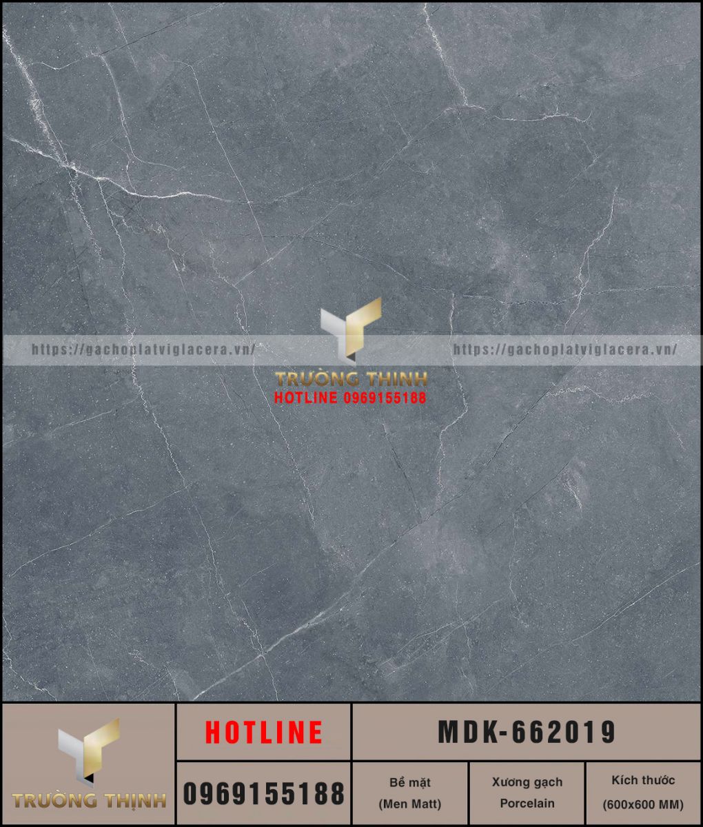 Gạch lát nền granite men Matt vân đá 600x600 Viglacera MDK-662019: Sự kết hợp hoàn hảo giữa thẩm mỹ và chất lượng