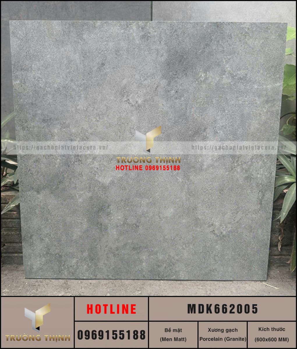 Gạch ốp lát granite vân xi măng 600x600 Viglacera MDK662005 giá tốt