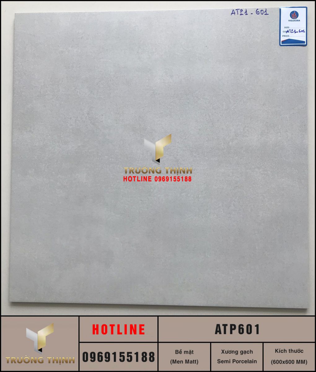 Gạch lát nền chống trơn 600x600 Viglacera ATP601 - Giải pháp tối ưu cho không gian hiện đại