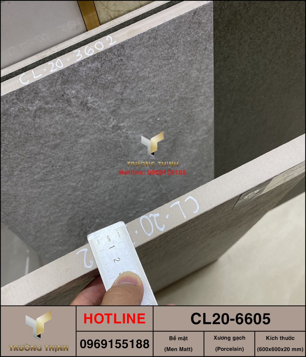 Gạch 600x600 Viglacera Cửu Long CL20-6605