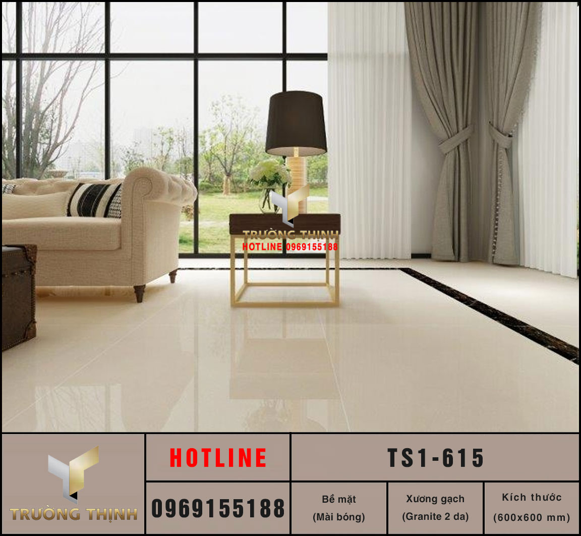 Gạch lát nền 600x600 Viglacera TS1-615