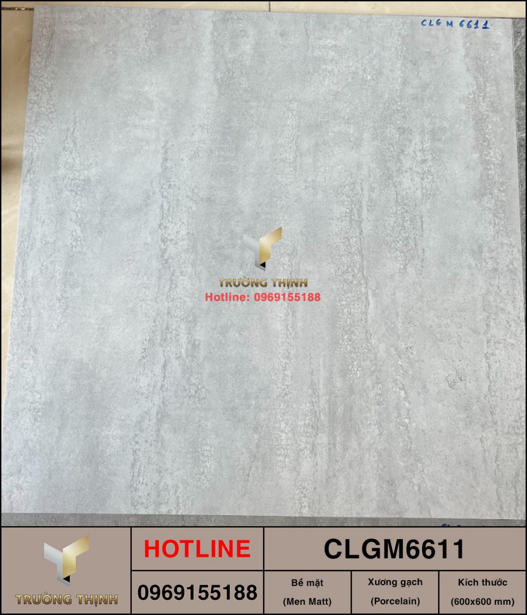 Gạch lát nền granite Viglacera CLGM6611 vân đá