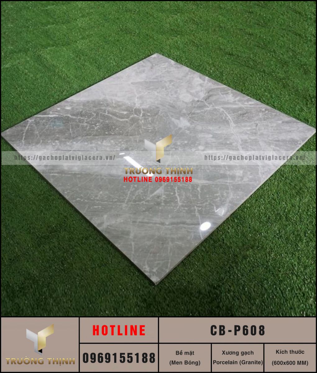 Gạch lát nền granite 600x600 Viglacera Platinum CB-P608 – Đẳng cấp không gian hiện đại