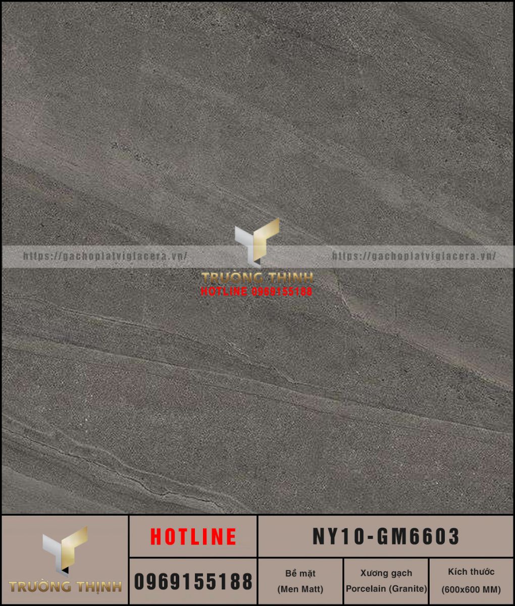 Gạch lát nền granite chống trơn 600x600 Viglacera NY10-GM6603: Sự Hòa Quyện Giữa Nghệ Thuật Và Độ Bền