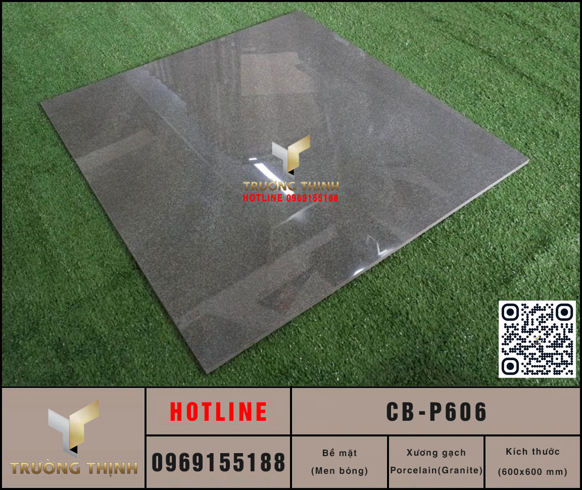 Gạch lát nền granite vân đá 600x600 Viglacera Platinum CB-P606: Đẳng cấp cho không gian hiện đại