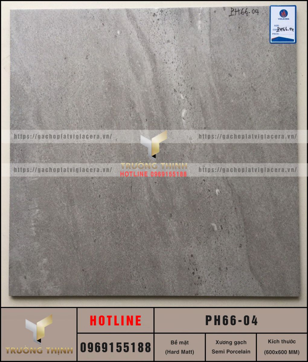 Gạch Lát Nền Men Hard Matt Xám Viglacera PH66-04: Đẳng Cấp & Bền Bỉ Cho Mọi Công Trình