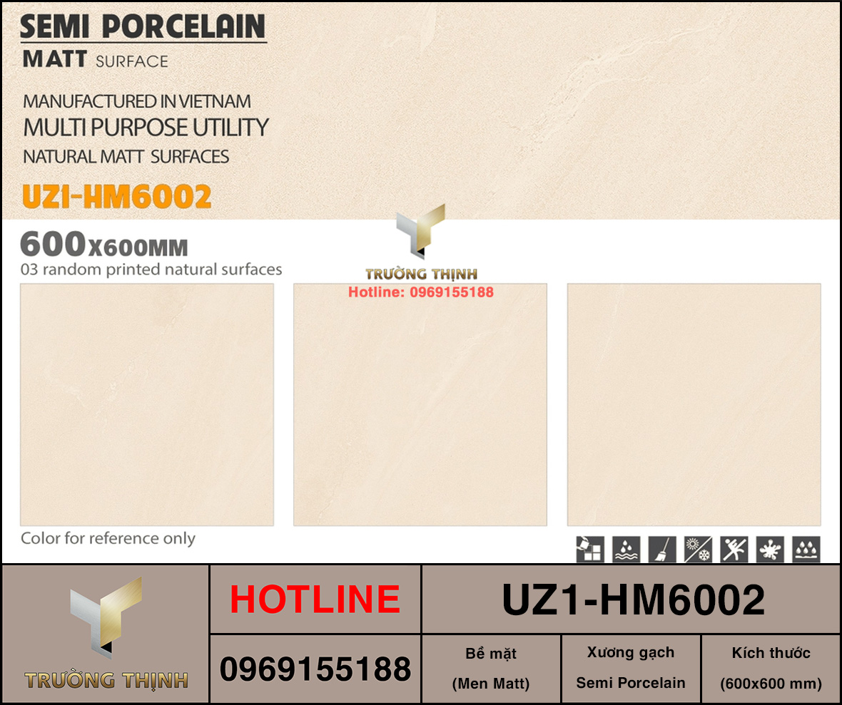 Gạch lát nền 600x600 Viglacera UZ1-HM6002