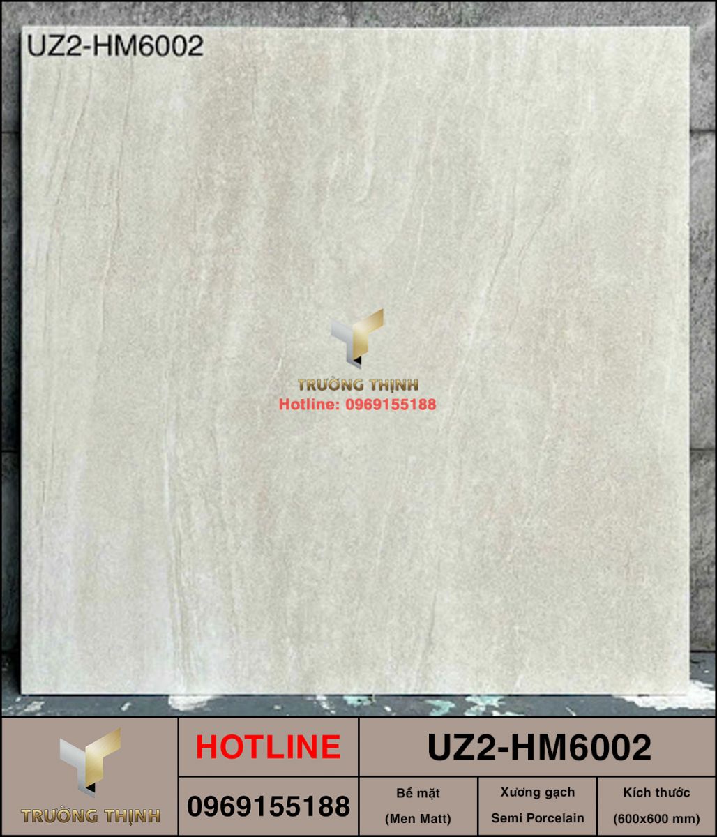 Gạch lát nền men khô 600x600 Viglacera UZ2-HM6002 - Sự lựa chọn hoàn hảo cho không gian hiện đại