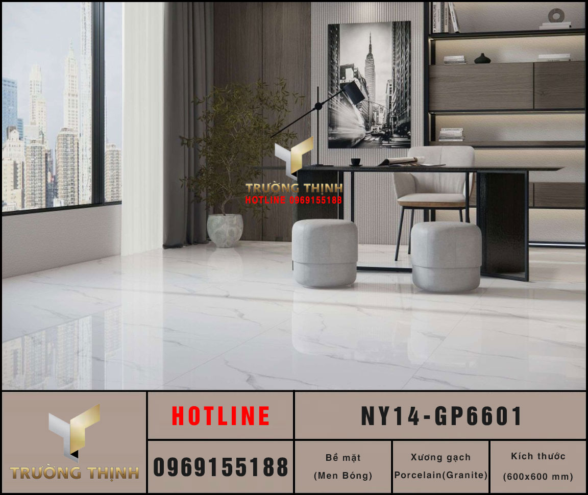 Gạch lát nền Porcelain 600x600 Viglacera United NY14-GP6601 Giá Tốt