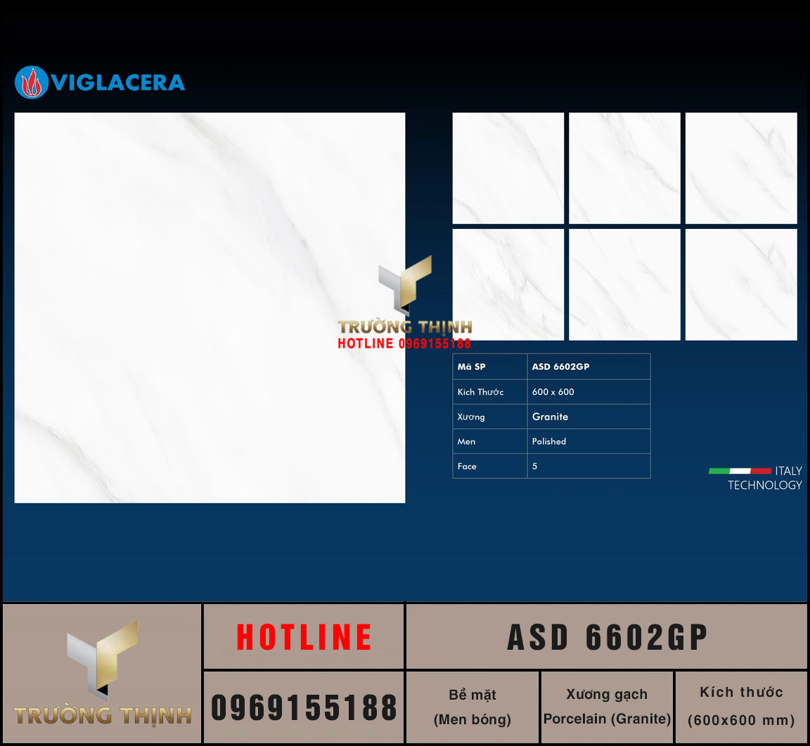 Gạch lát nền 600x600 Viglacera ASD 6602GP