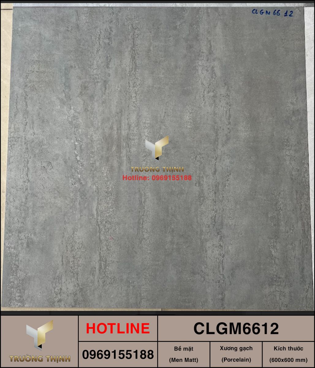 Gạch lát nền vân đá Viglacera CLGM6612 xương granite