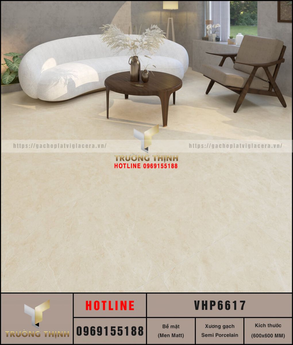 Gạch lát nền 600x600 Viglacera VHP6617