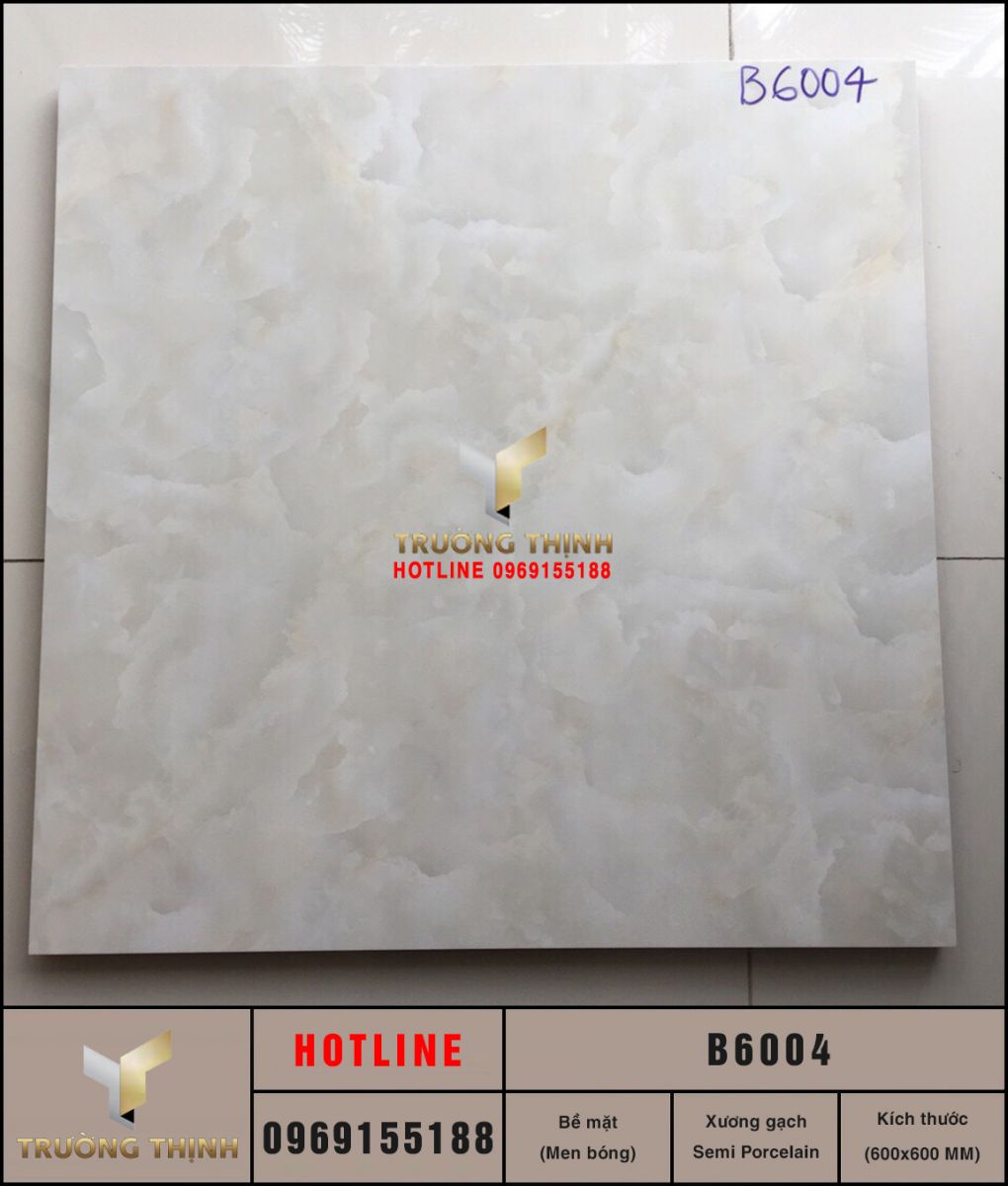 Gạch Lát Nền Vân Đá Màu Kem 600x600 Viglacera B6004 Chính Hãng - Trường Thịnh Group