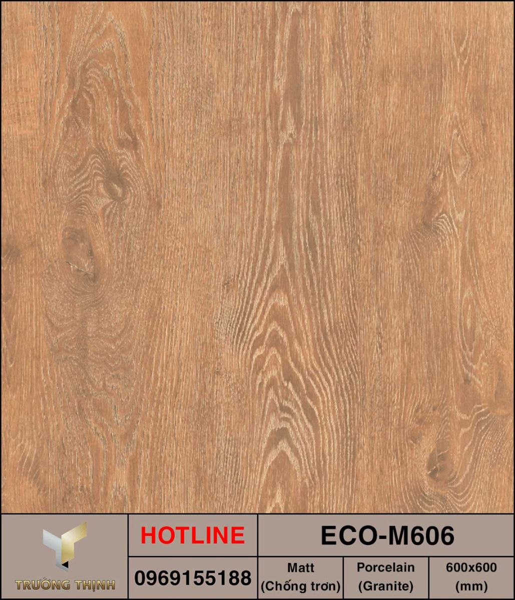 Gạch lát nền vân gỗ 600x600 Viglacera ECO-M606 giá rẻ