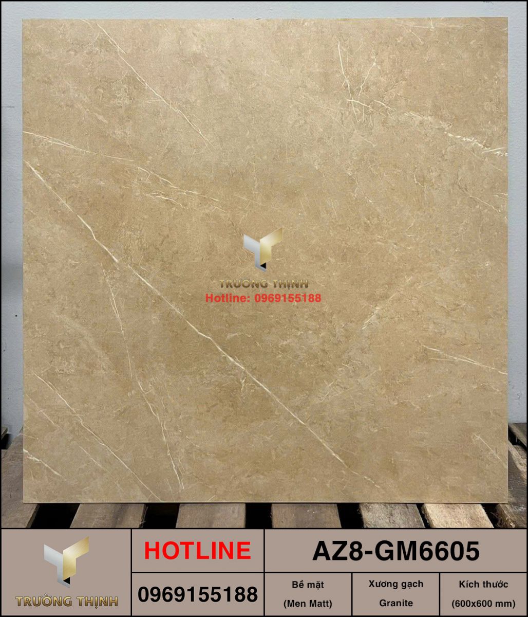 Gạch Lát Nền Xương Đá 600x600 Viglacera AZ8-GM6605 - Sang Trọng, Bền Đẹp Cho Mọi Công Trình