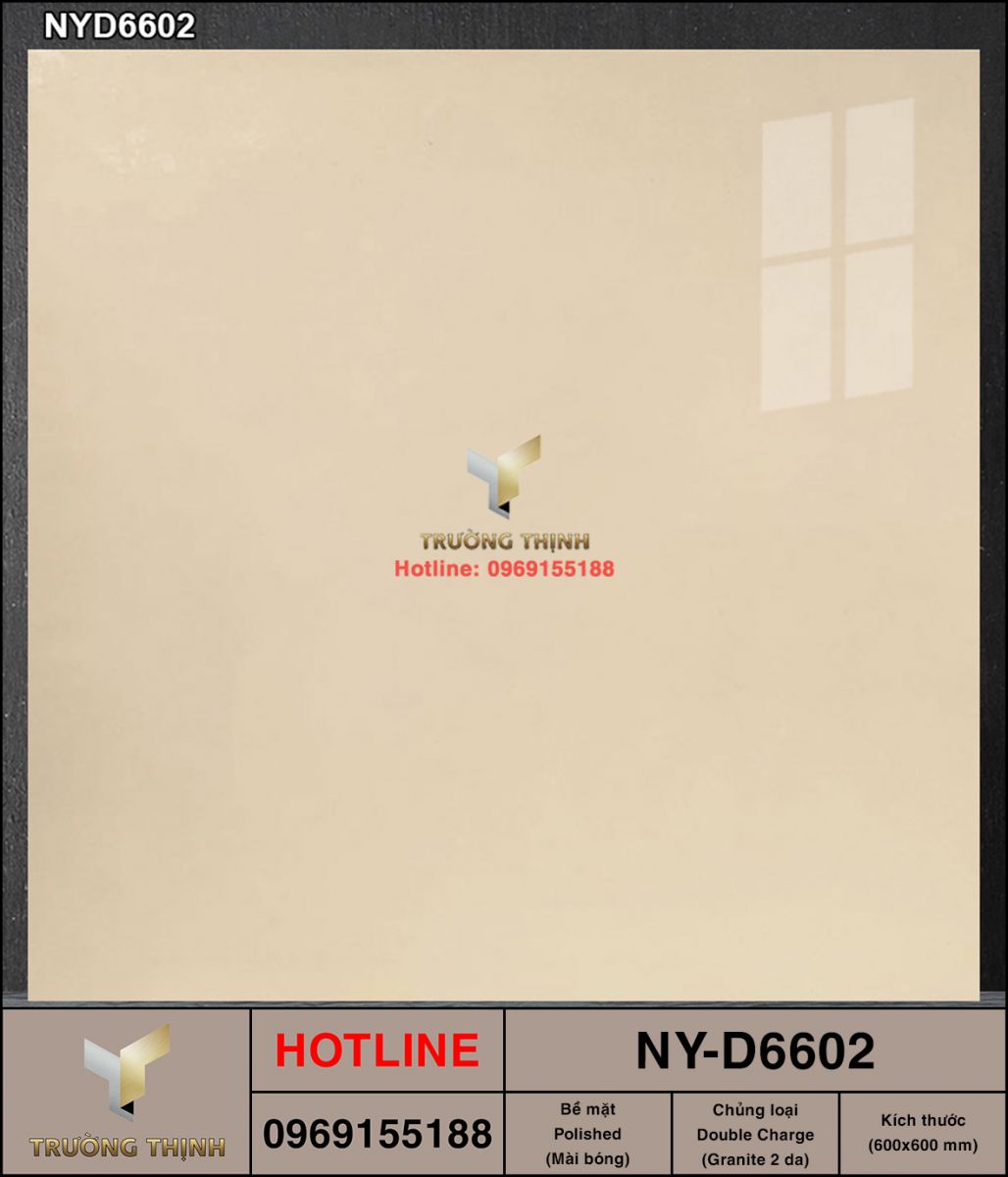 Gạch lát sàn granite 2 da 600x600 Viglacera NY-D6602 | Trường Thịnh Group