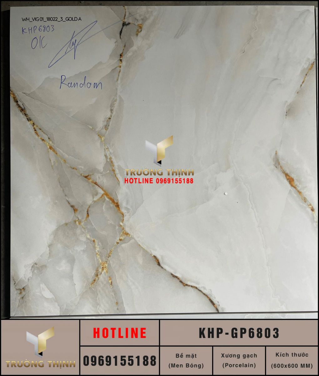 Gạch lát sàn vân đá 600x600 Viglacera KHP-GP6803 giá rẻ