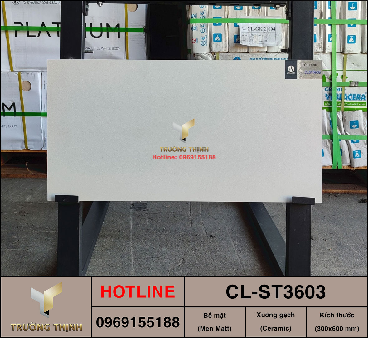 Gạch ốp tường Ceramic 300x600 Viglacera Cửu Long CL-ST3603 giá rẻ