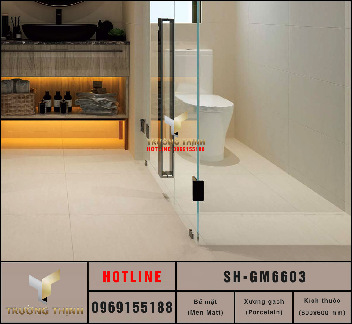 Gạch Porcelain 600x600 Viglacera Sông Hồng SH-GM6603 giá rẻ