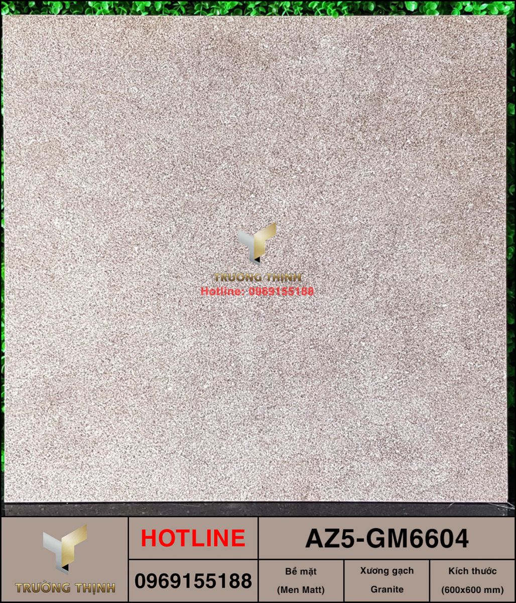 Gạch Porcelain Men Matt 600x600 Viglacera AZ5-GM6604 - Vẻ Đẹp Vĩnh Cửu Cho Mọi Công Trình