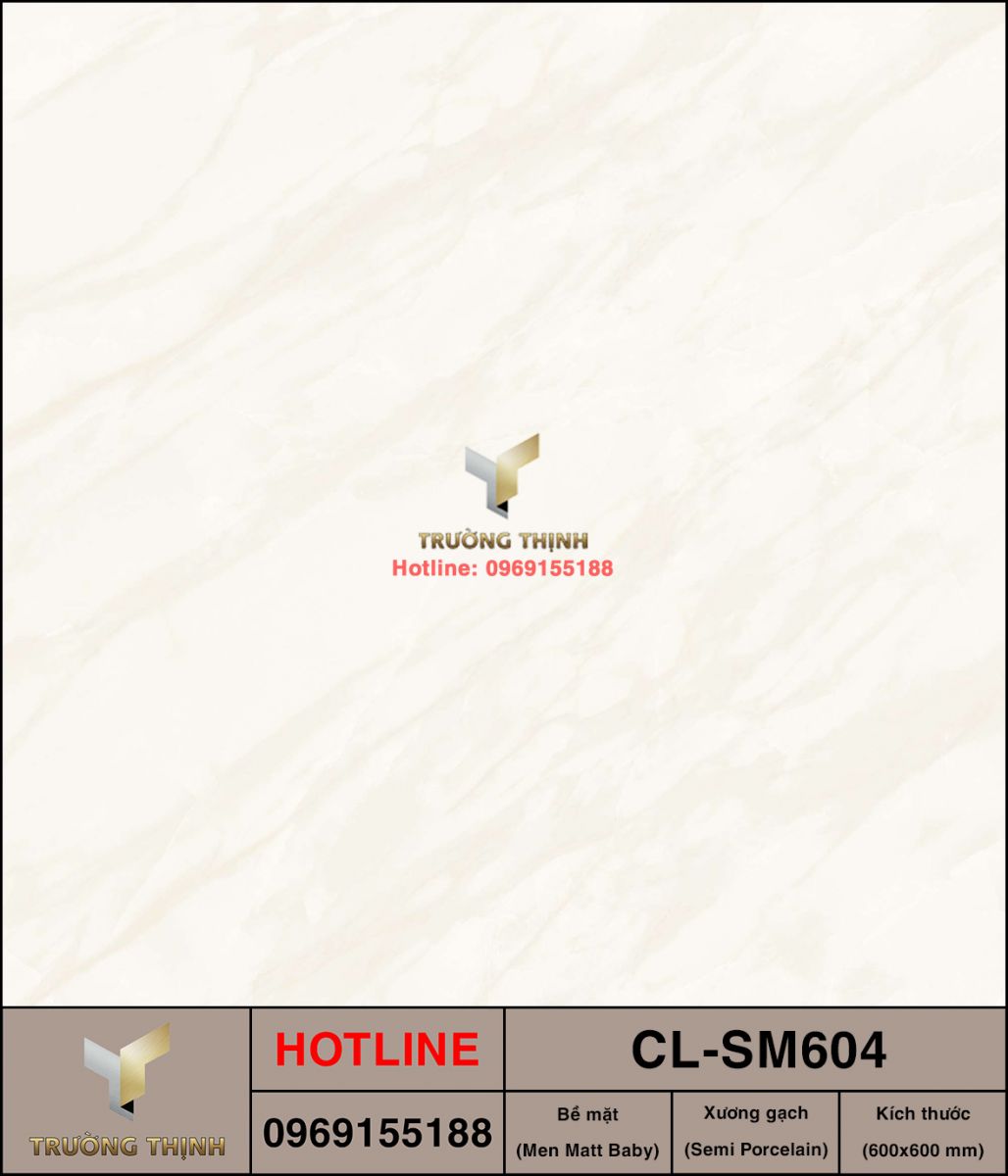 Gạch lát nền 600x600 Viglacera Cửu Long CL-SM604