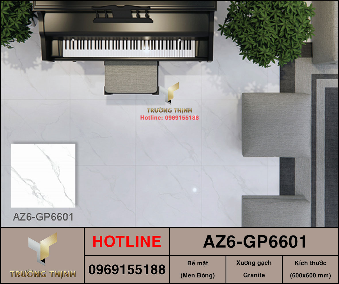 Gạch ốp lát 600x600 Viglacera United Arizona AZ6-GP6601