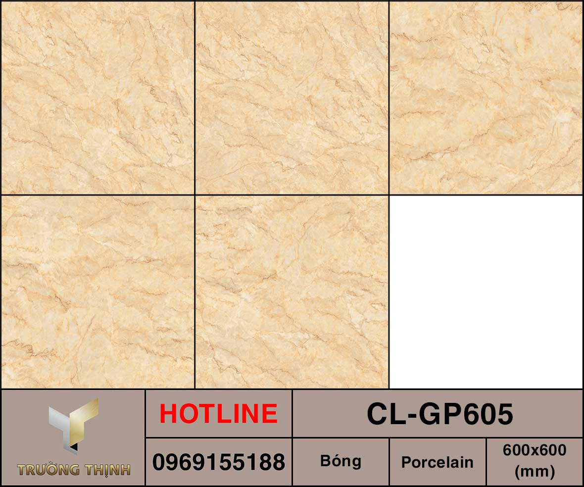 Ảnh mẫu gạch lát nền 600x600 Viglacera Cửu Long CL-GP605