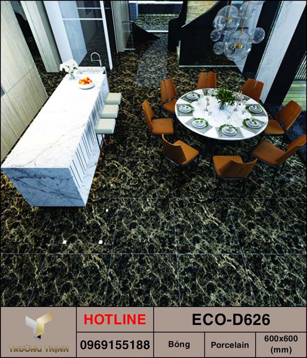 Ảnh mãu gạch lát nền 600x600 Viglacera ECO-D626