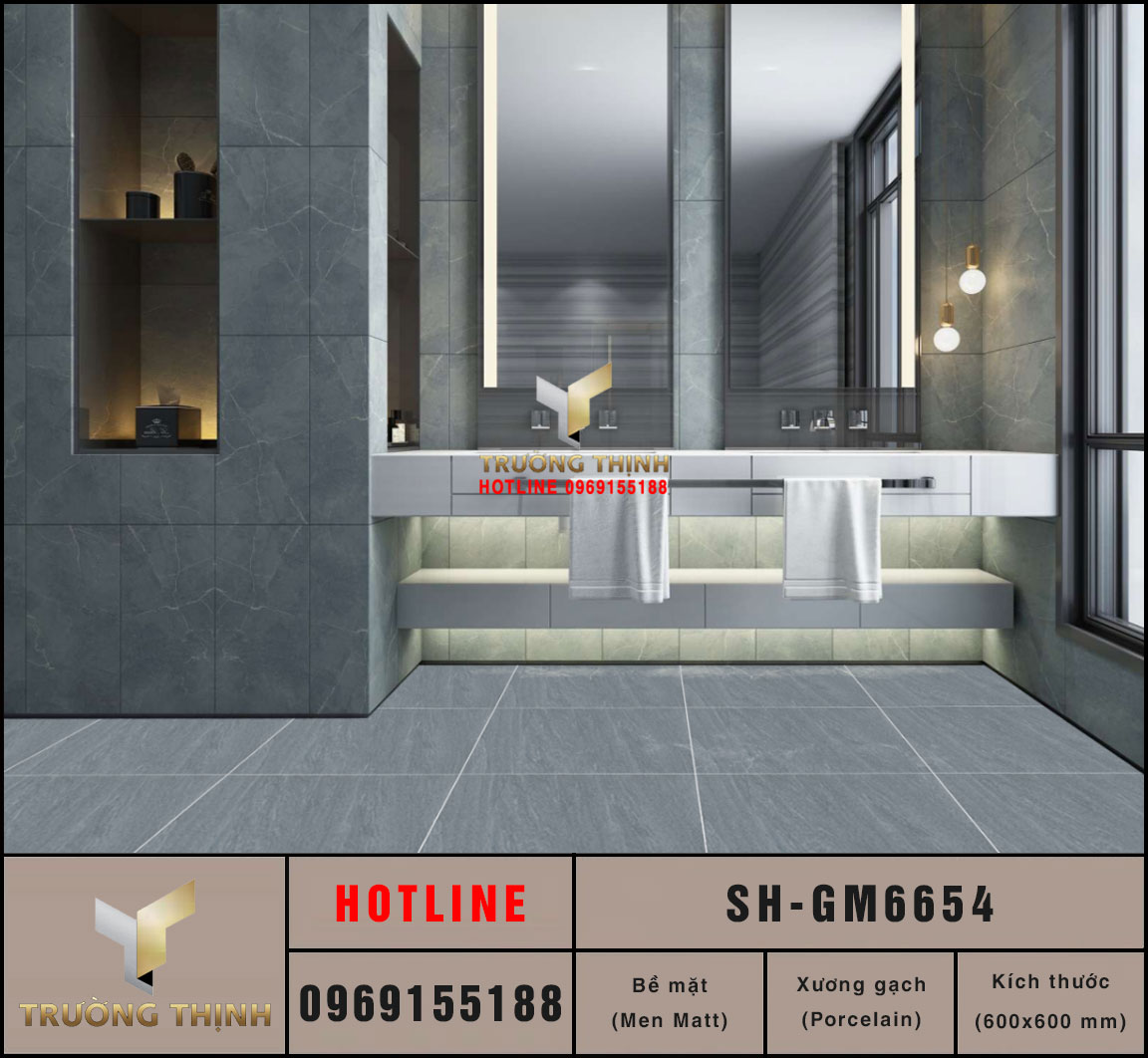 Gạch vân đá 600x600 Viglacera Sông Hồng SH-GM6654 giá tốt