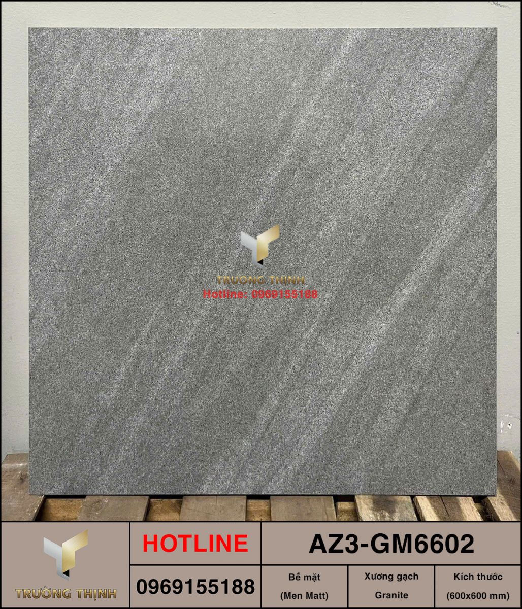Gạch vân đá đá chống trơn 600x600 Viglacera AZ3-GM6602