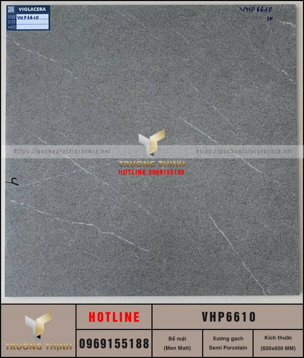 Gạch Vân Đá Marble Màu Xám 600x600 Viglacera VHP6610: Tuyệt Tác Kiến Trúc Hiện Đại