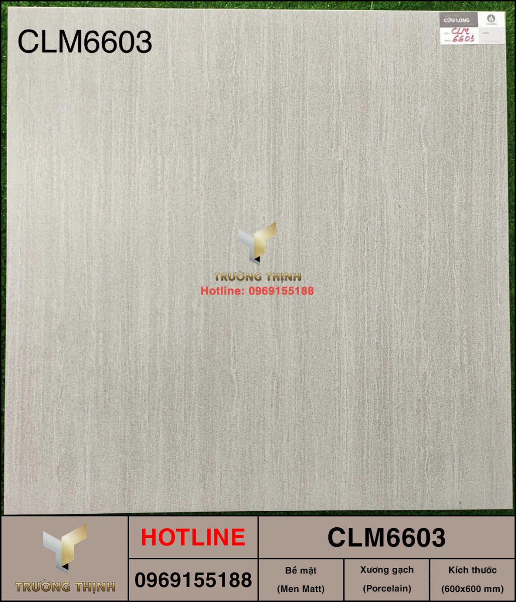 Gạch vân sọc dưa 600x600 Viglacera Cửu Long CLM6603 giá rẻ