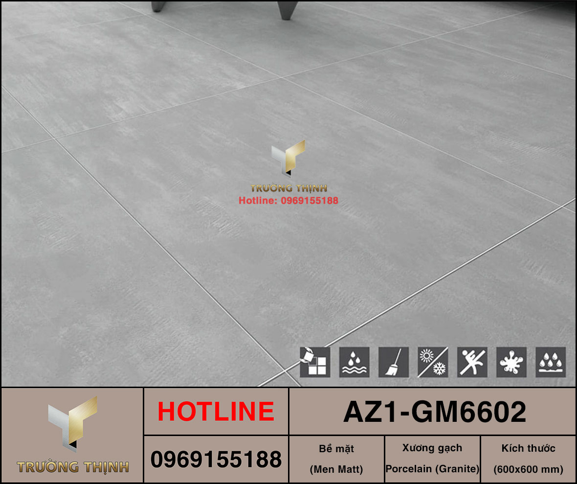 Gạch ốp lát 600x600 Viglacera United Arizona AZ1-GM6602