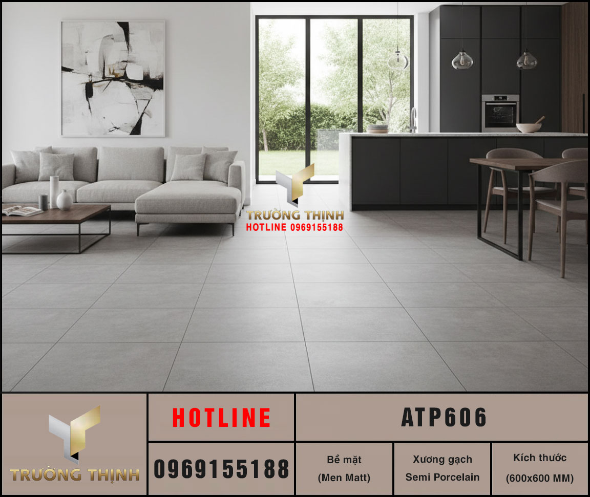 Gạch lát nền 600x600 Viglacera ATP606