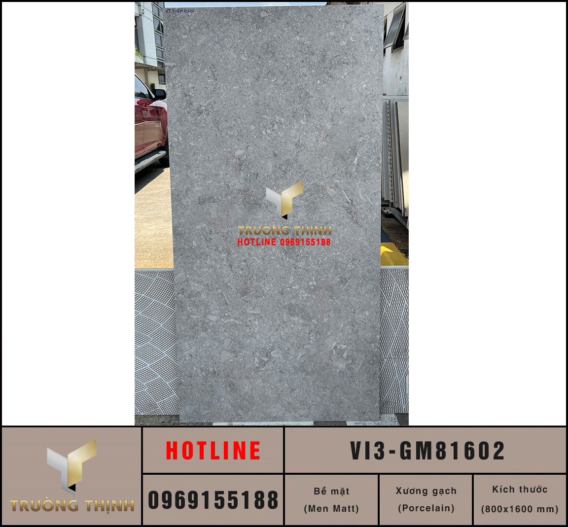 Gạch ốp lát chống trơn 800x1600 Viglacera VI3-GM81602 vân đá