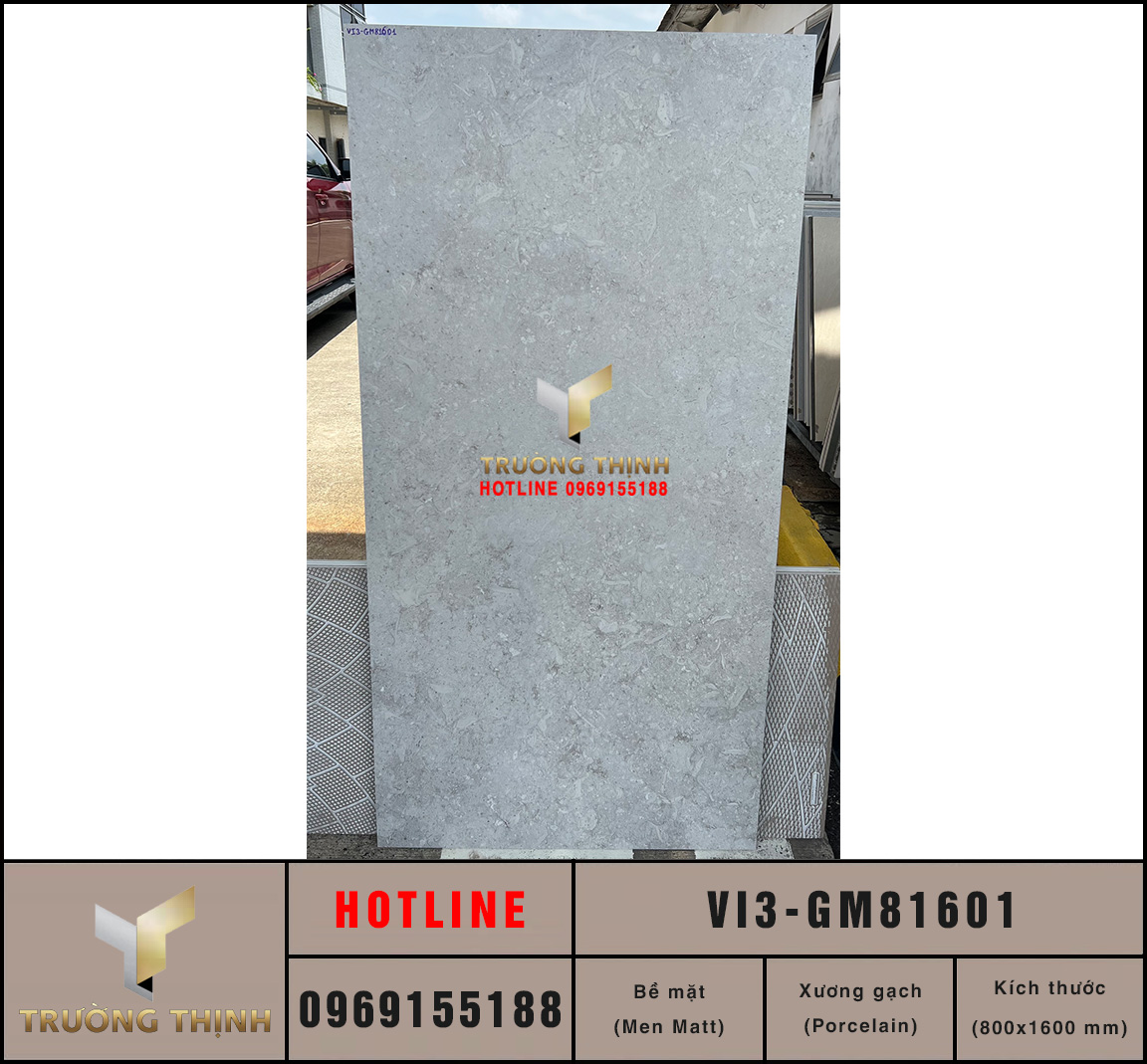 Gạch ốp lát men Matt 800x1600 Viglacera VI3-GM81601 vân đá