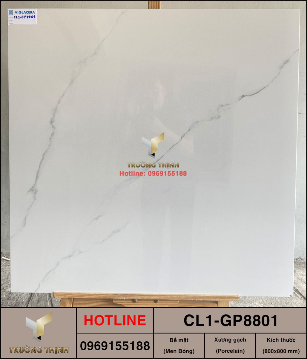 Gạch ốp lát 800x800 Viglacera Cửu Long CL1-GP8801