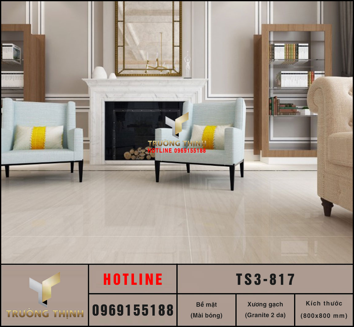 Gạch lát nền 800x800 Viglacera TS3-817