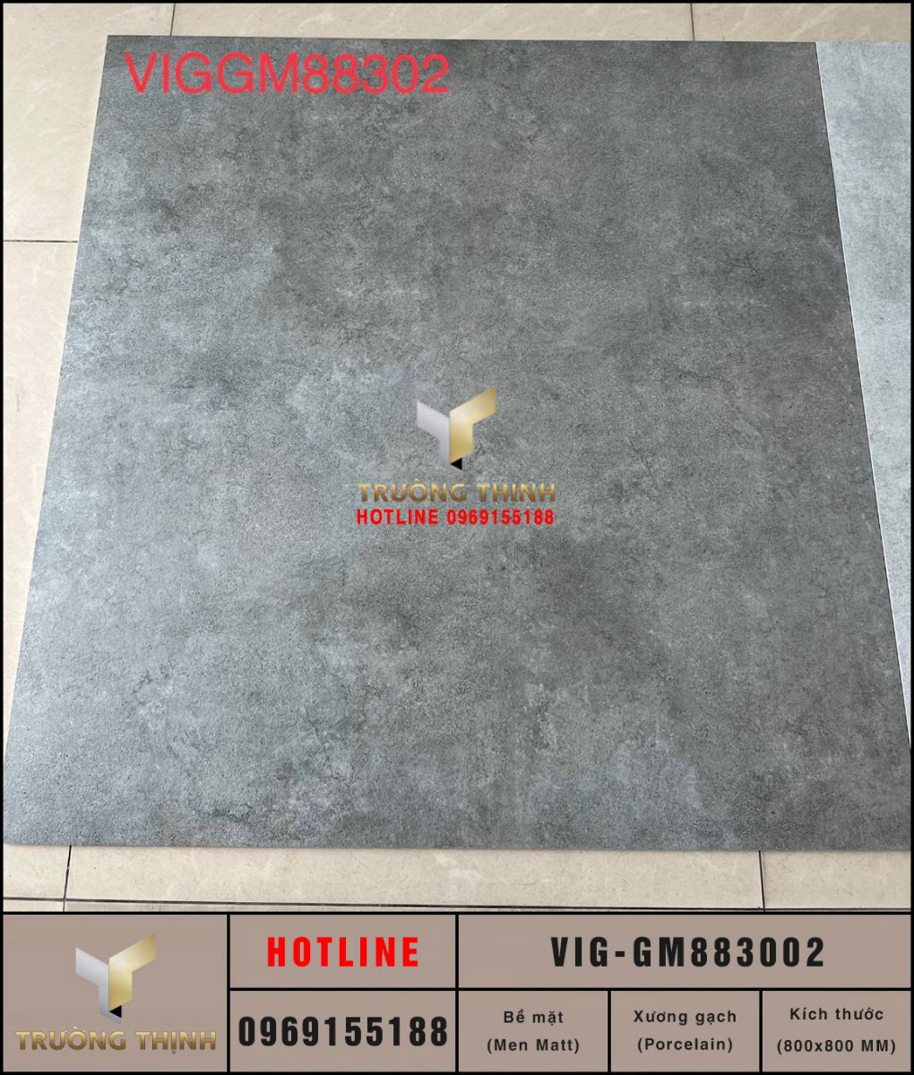 Gạch granite vân xi măng 800x800 Viglacera VIG-GM883002 cao cấp