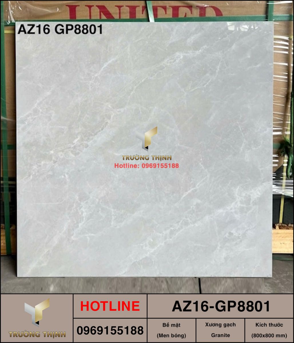Gạch Lát Nền Bóng Kiếng 800x800 Viglacera AZ16-GP8801: Nâng Tầm Không Gian Sống Sang Trọng