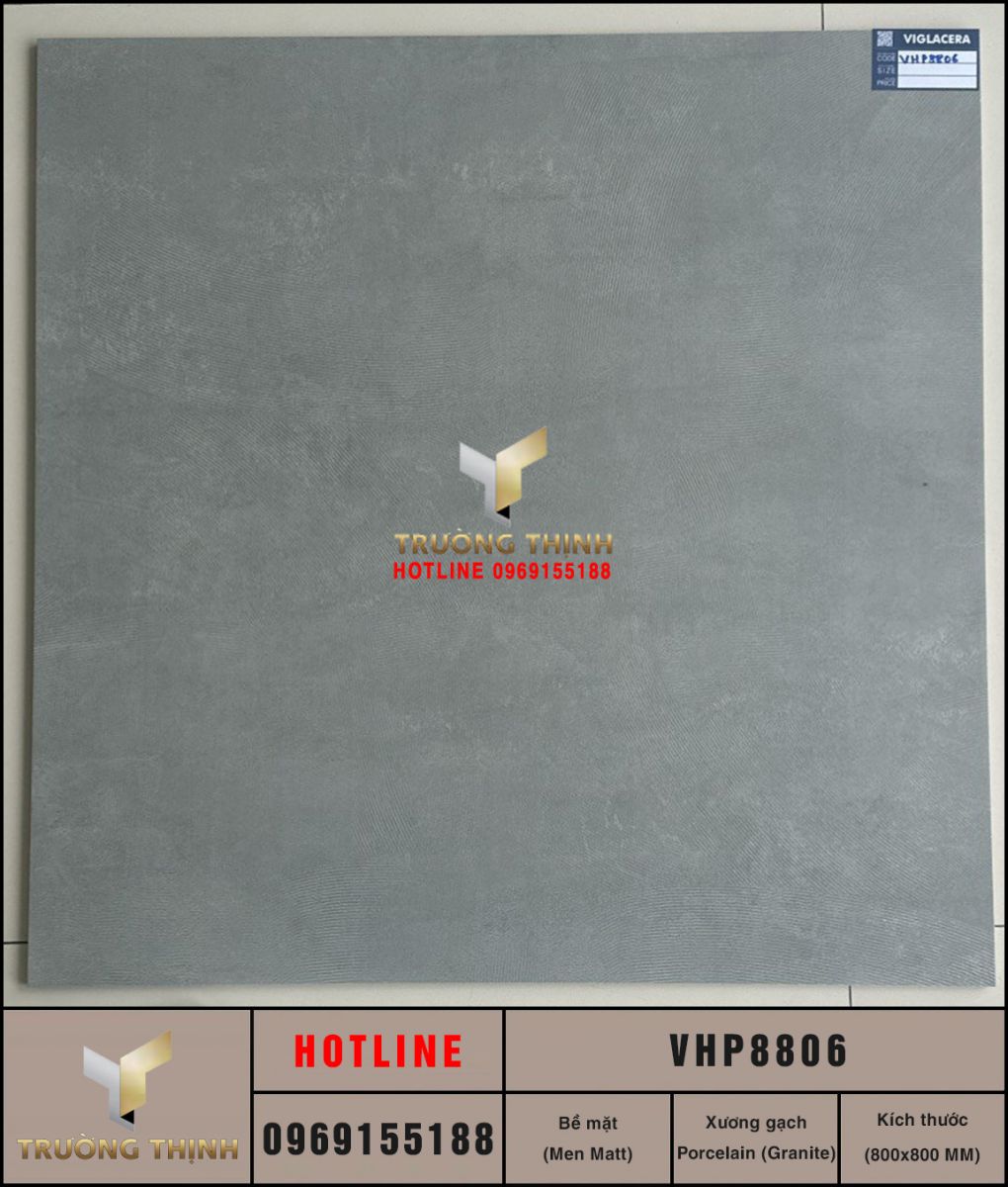 Gạch Lát Nền Giả Xi Măng 800x800 Viglacera VHP8806 - Hiện Đại, Bền Bỉ & Sang Trọng
