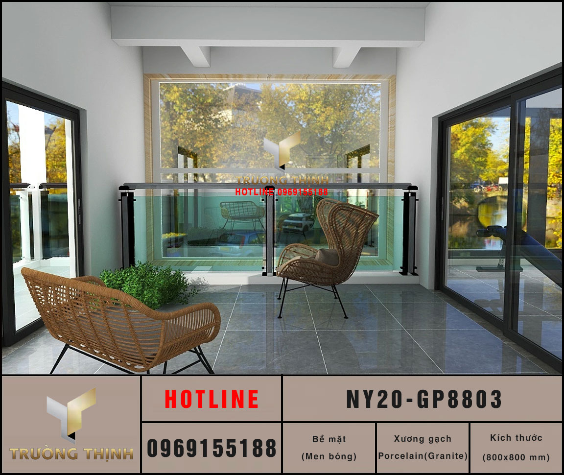 Gạch lát nền granite 800x800 Viglacera California NY20-GP8803: Vẻ đẹp thượng lưu cho mọi công trình